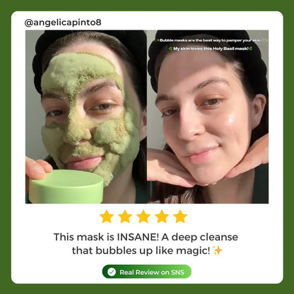 Holy Basil Sparking Bubble Mask-Limited Time 75%OFF 🔥LAST DAY⏰