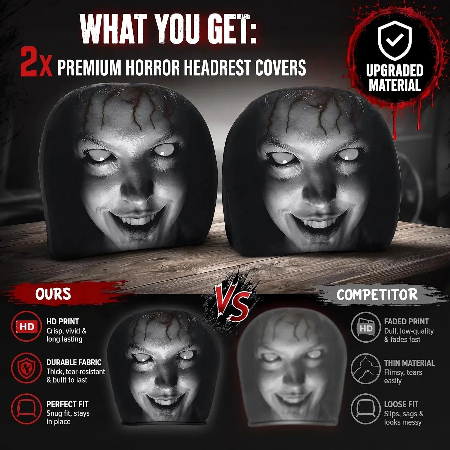 Maviglow™ Horror Headrest Cover