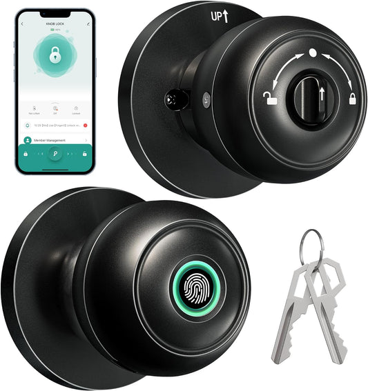 Smart Door Knobs Fingerprint Door Lock GHomeSmart K10