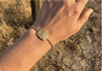 Maviglow™ – Personalized Western Initial Bracelet with Adjustable Bolo Chain 