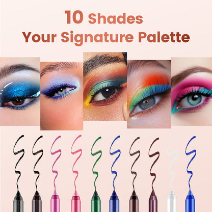 Maviglow™ – 14-Color Waterproof Metallic Gel Eyeliner Set 