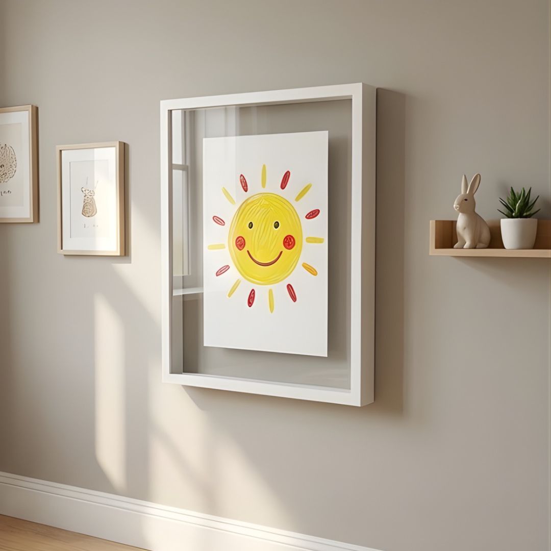Maviglow™ – Display & Store Kids' Art, Book-Opening Frame, Holds 150+ Pages 