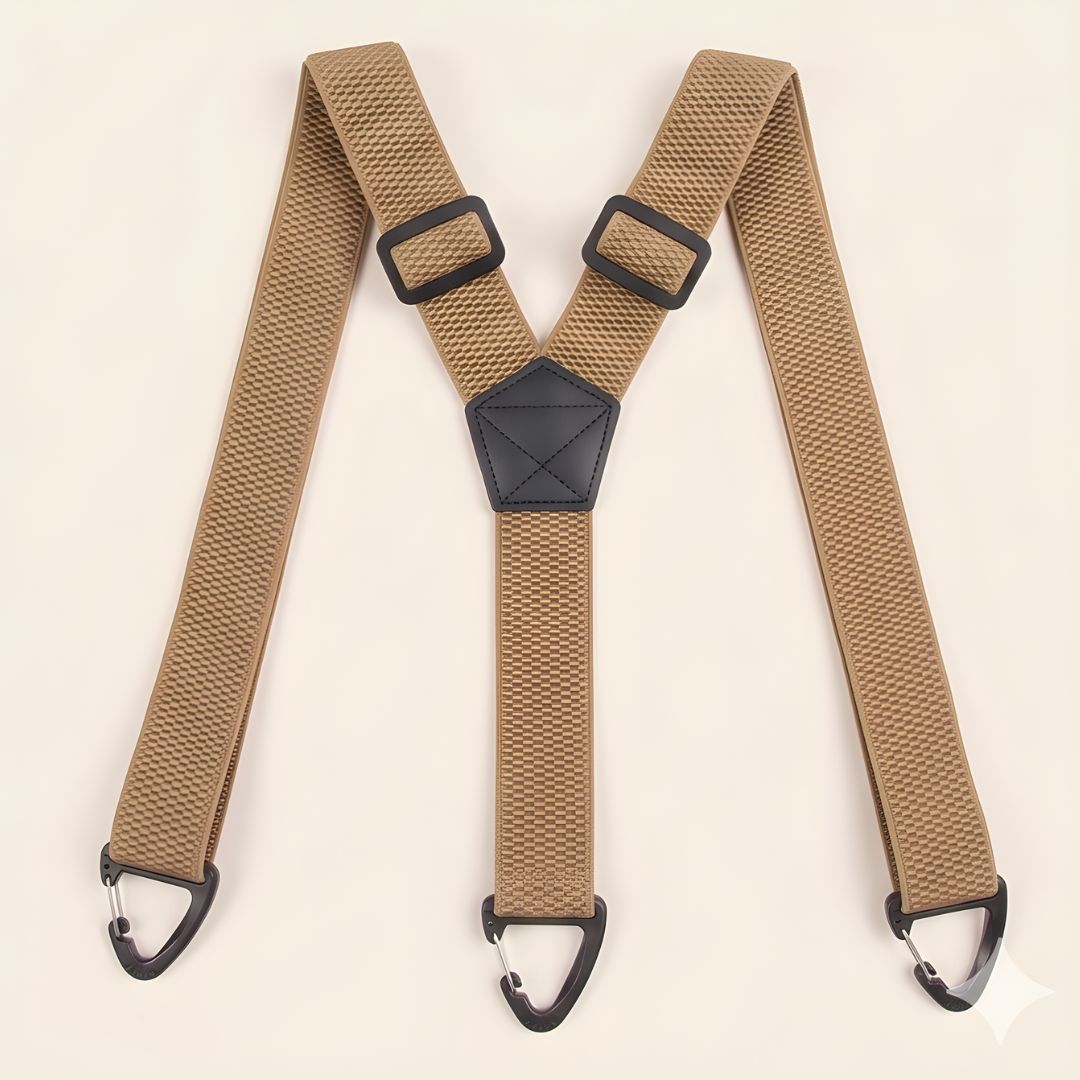 Maviglow™ – No-Slip X-Back Elastic Suspenders with Belt-Loop Hook Clips 