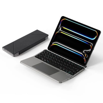 New foldable ultra-thin Bluetooth keyboard, compatible with Apple, Android, smartphones, and tablets.