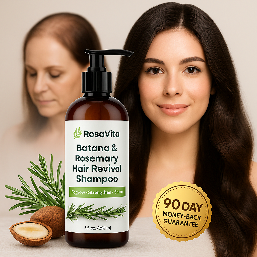 🌿 Maviglow™ Batana & Rosemary Hair Revival Shampoo – Regrow, Strengthen & Shine