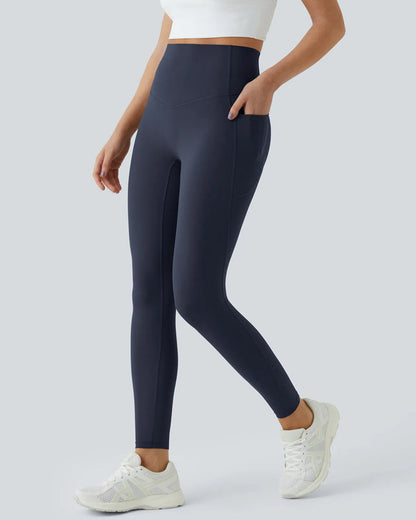 Butt Lifting Tummy Control Side Pocket High Waisted Shaping Training Leggings