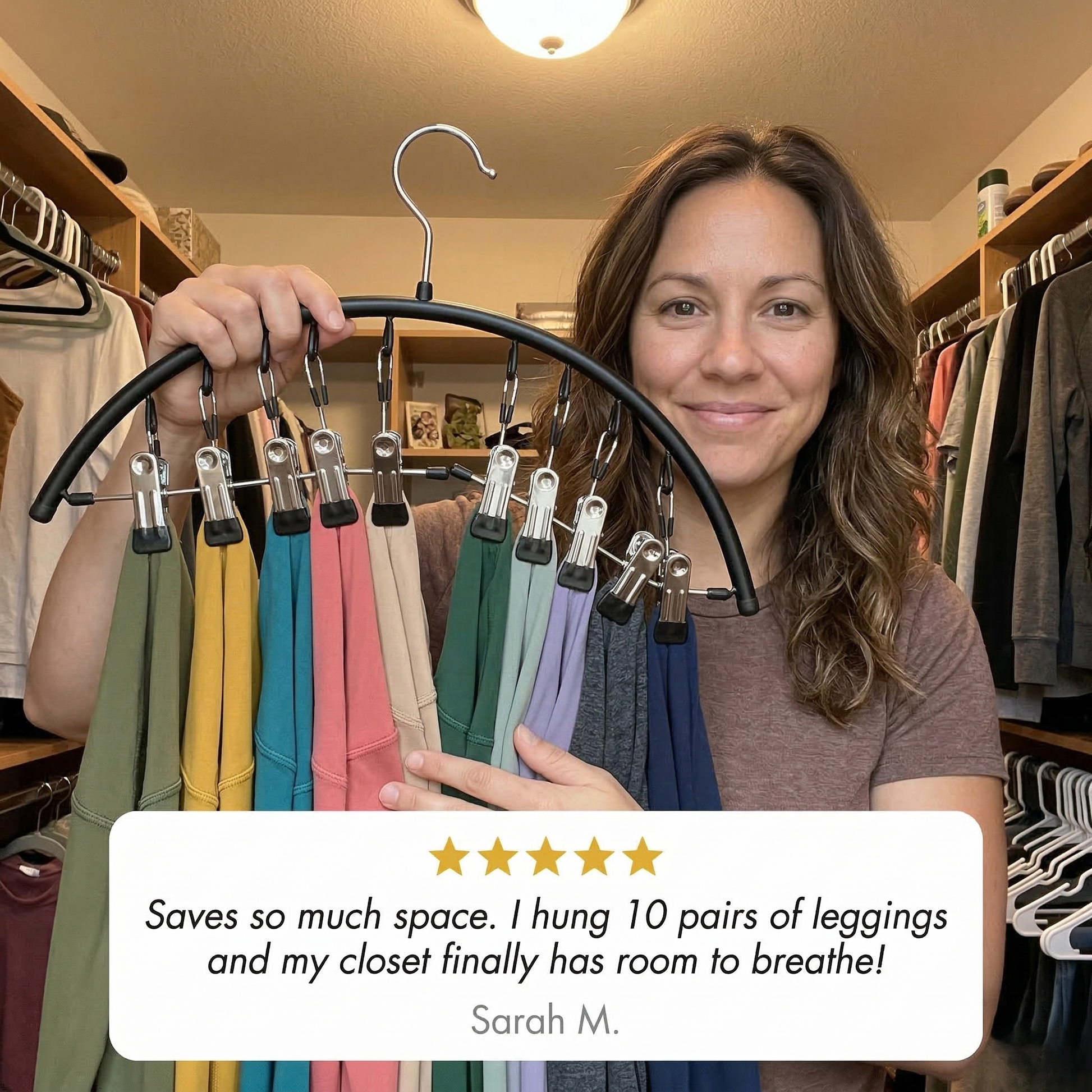 Rackwell™ – 10-Clip Space-Saving Vertical Pants Hanger + 50%  OFF