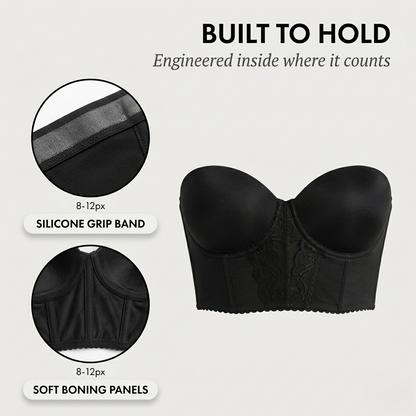 Drapelle™ – Invisible Low-Back Support Bra with Silicone Grip & Detachable Straps + 50% OFF