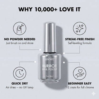 Lusoire™ – Liquid Mirror Chrome Nail Polish for Instant Salon-Shine Nails + 1+1 FREE