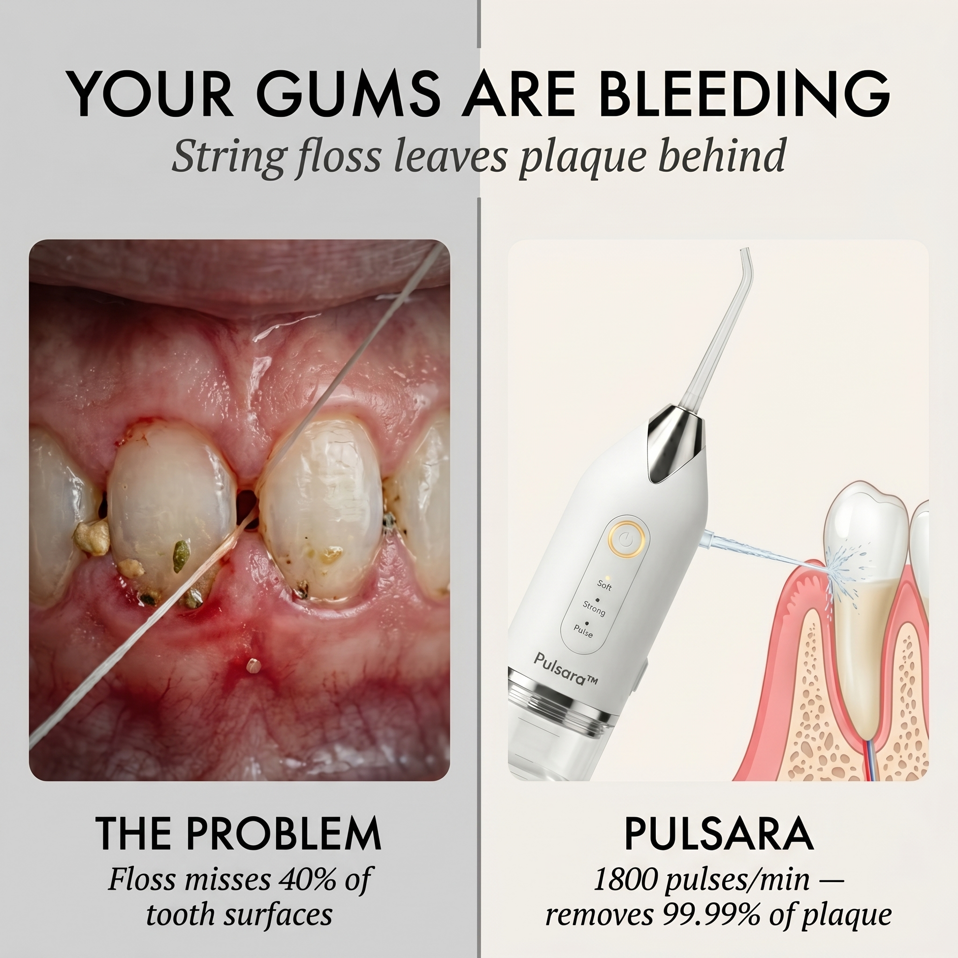 Maviglow™ 4-Tip Portable Water Flosser for Deep Gum & Teeth Cleaning 