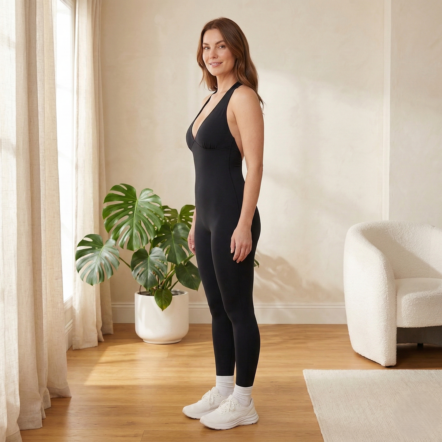 Veluna™ – Tummy Control Seamless V-Neck Shaping Jumpsuit +50% OFF