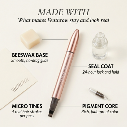 Maviglow™ – 4-Tip Micro-Fork Waterproof Eyebrow Pencil for Natural Hair-Like Strokes 