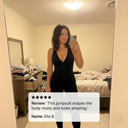 Veluna™ – Tummy Control Seamless V-Neck Shaping Jumpsuit +50% OFF