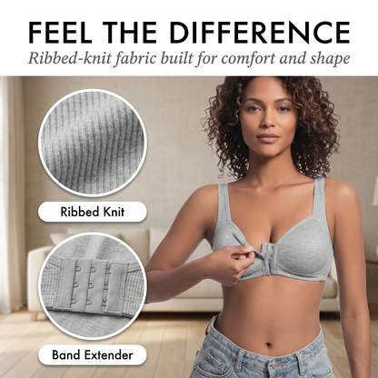 Velura™ – Wire-Free Front Closure Push-Up Bra, Seamless Comfort + 50% OFF