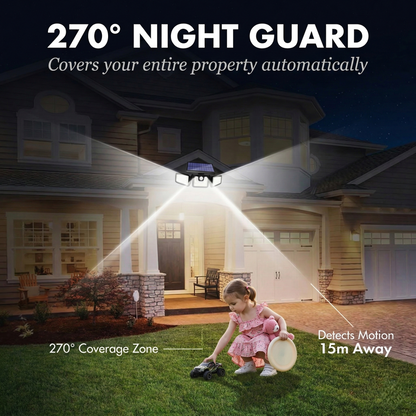 Beacroft™ – 3-Head 270° Solar Motion Sensor Security Light +50% OFF