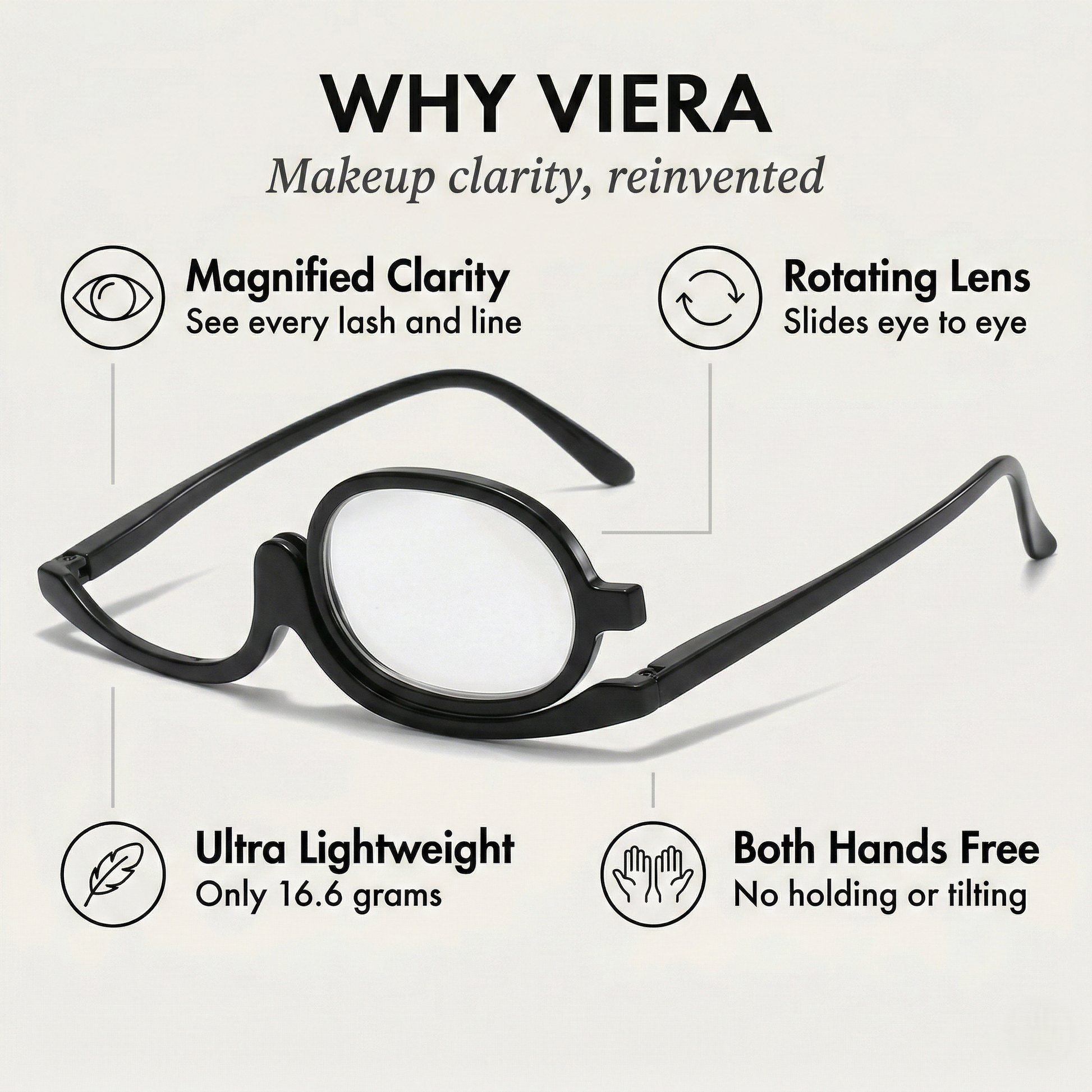 Viera™ – Rotating Magnifying Makeup Glasses for Flawless Application +50% OFF