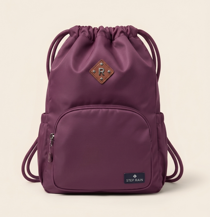 Maviglow™ – Waterproof Drawstring Sport Backpack with Zippered Pockets & Adjustable Straps 