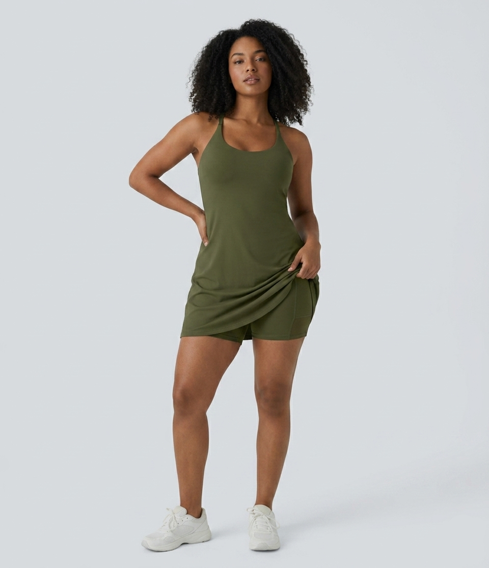 Plush Backless Active Dress