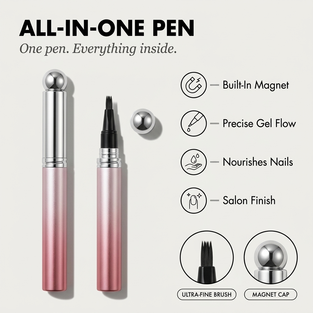 Maviglow™ – All-in-One Cat Eye Gel Nail Pen with Built-In Magnet 