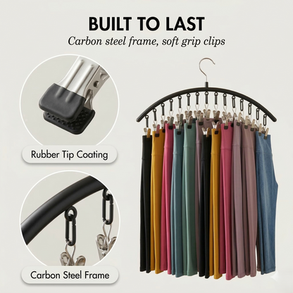 Rackwell™ – 10-Clip Space-Saving Vertical Pants Hanger + 50%  OFF