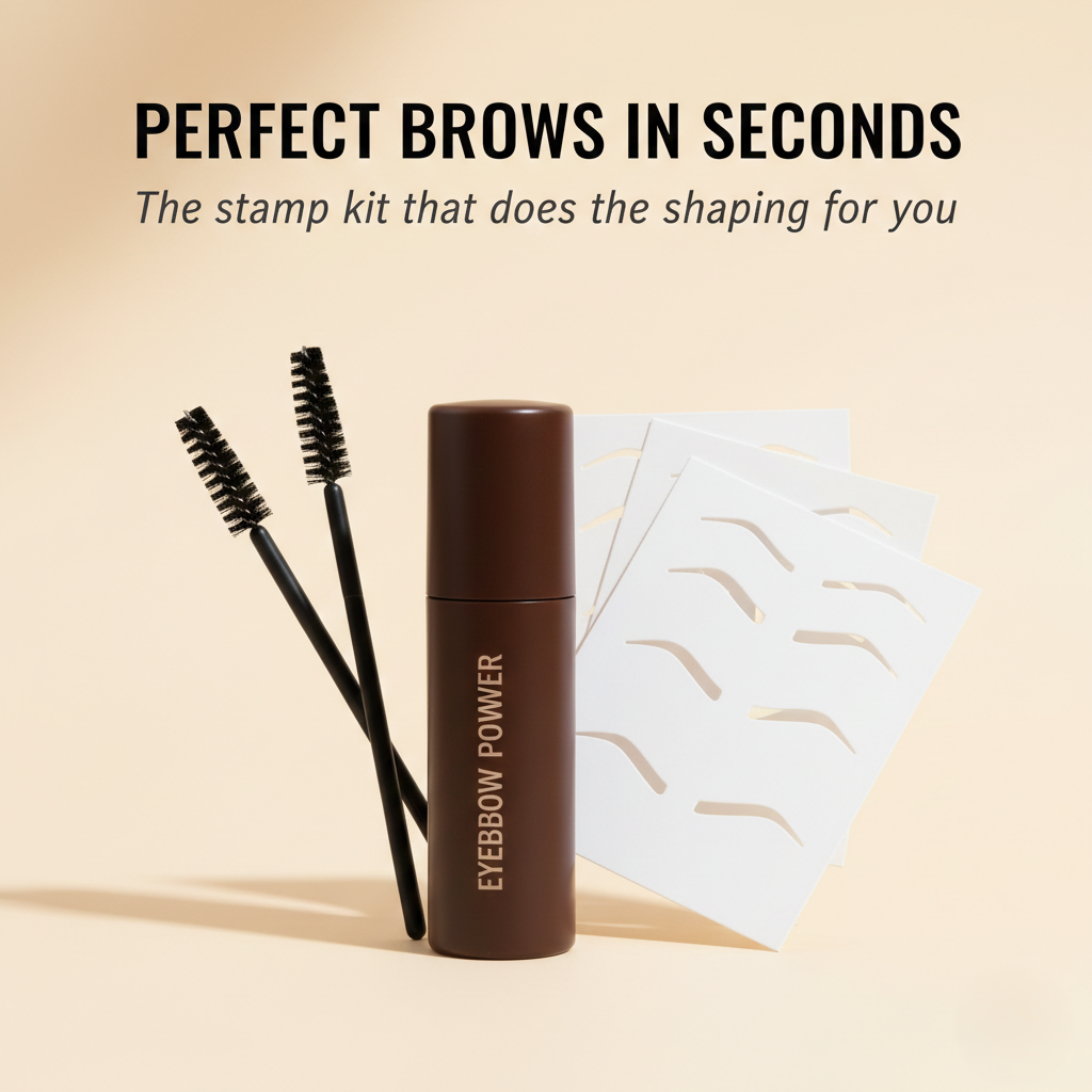 Archelle™ – Waterproof Eyebrow Stamp & Stencil Kit with 10 Brow Shapes + 1 +1 FREE