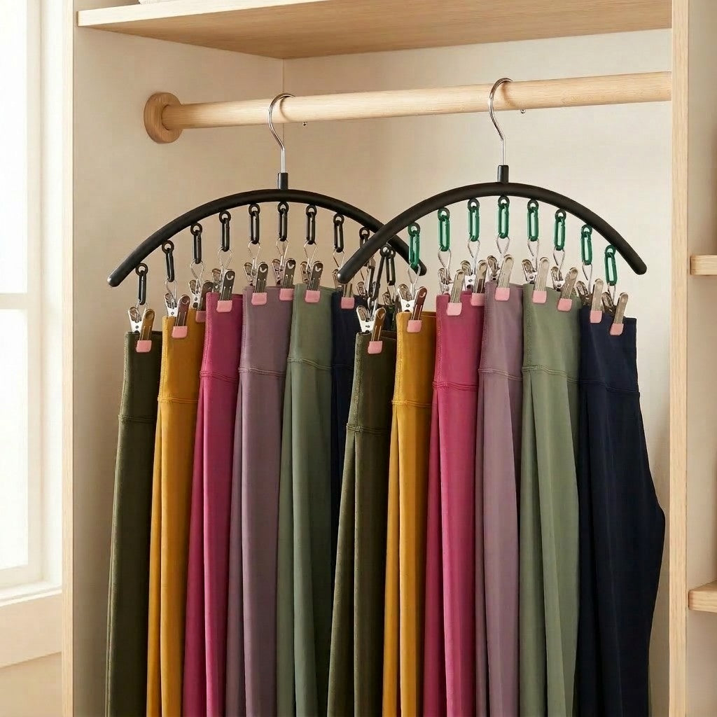 Rackwell™ – 10-Clip Space-Saving Vertical Pants Hanger + 50%  OFF