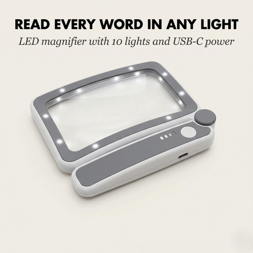 Lumiread™ – LED Lighted Folding Magnifying Glass for Reading +50% OFF