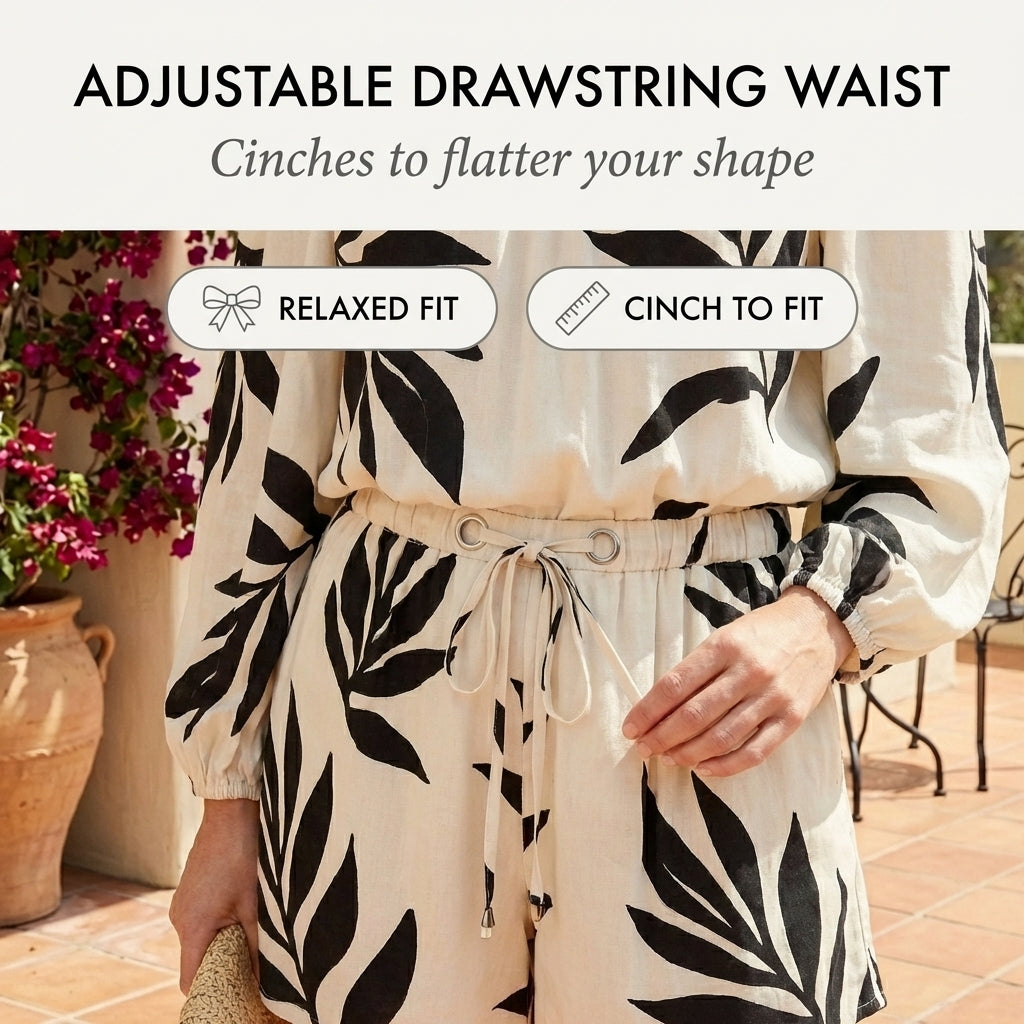 Maviglow™ – Off-Shoulder Drawstring Waist Floral Print Romper