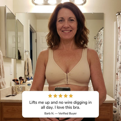 Velura™ – Wire-Free Front Closure Push-Up Bra, Seamless Comfort + 50% OFF