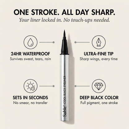 Sable™ – Waterproof Smudge-Proof 24HR Precision Liquid Eyeliner + 1+1 FREE