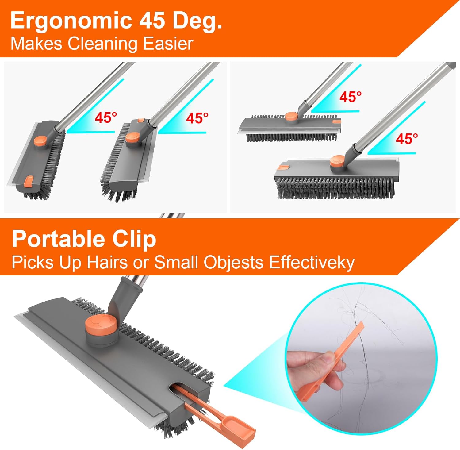 Floor Scrub Brush with Long Handle