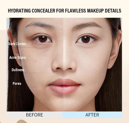 Moisturizing Concealer Face Brightening Concealer Covering Acne Scar and Dark Circles Under The Eyes Concealer Pen Liquid Makeup