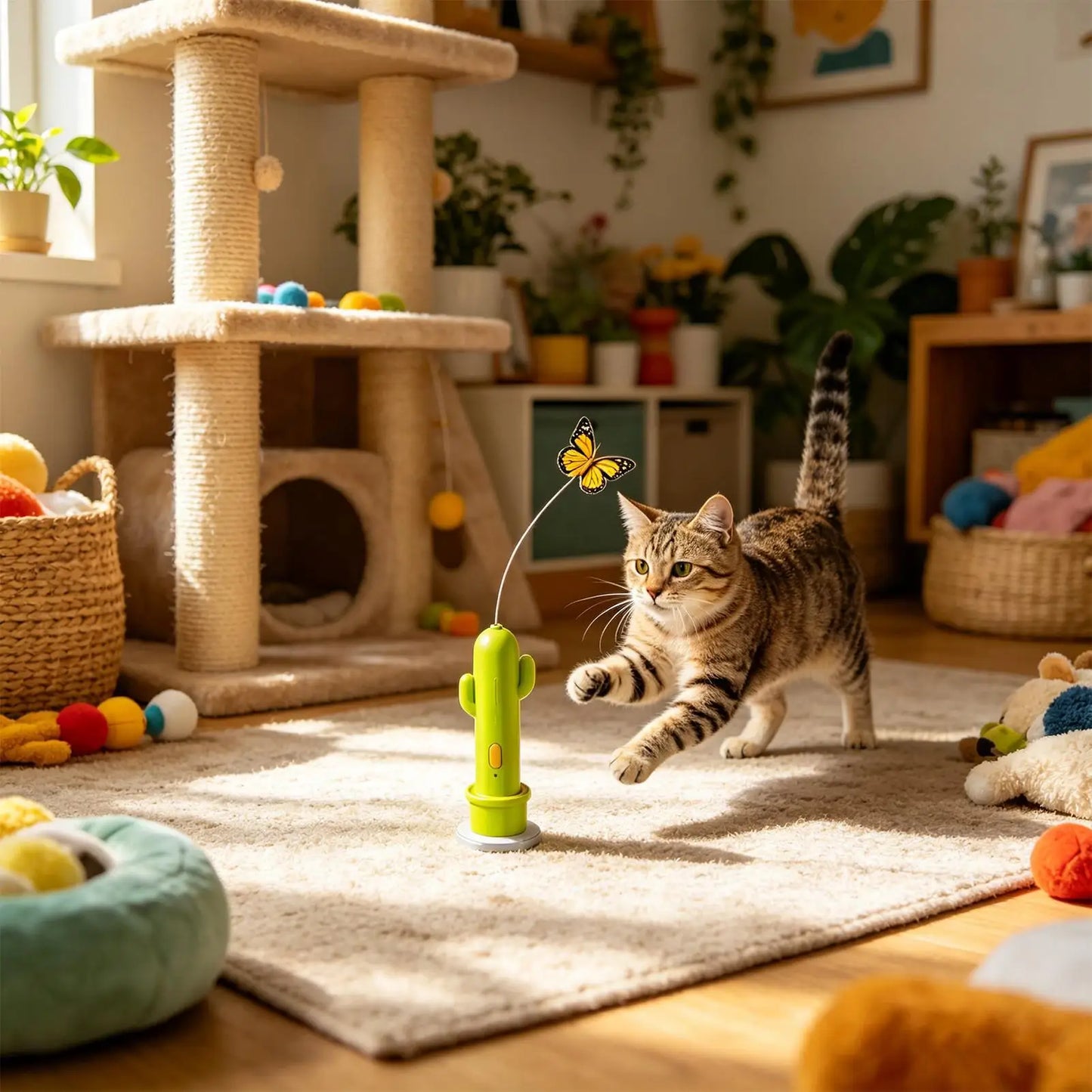 Auto-Chase Cactus Cat Teaser