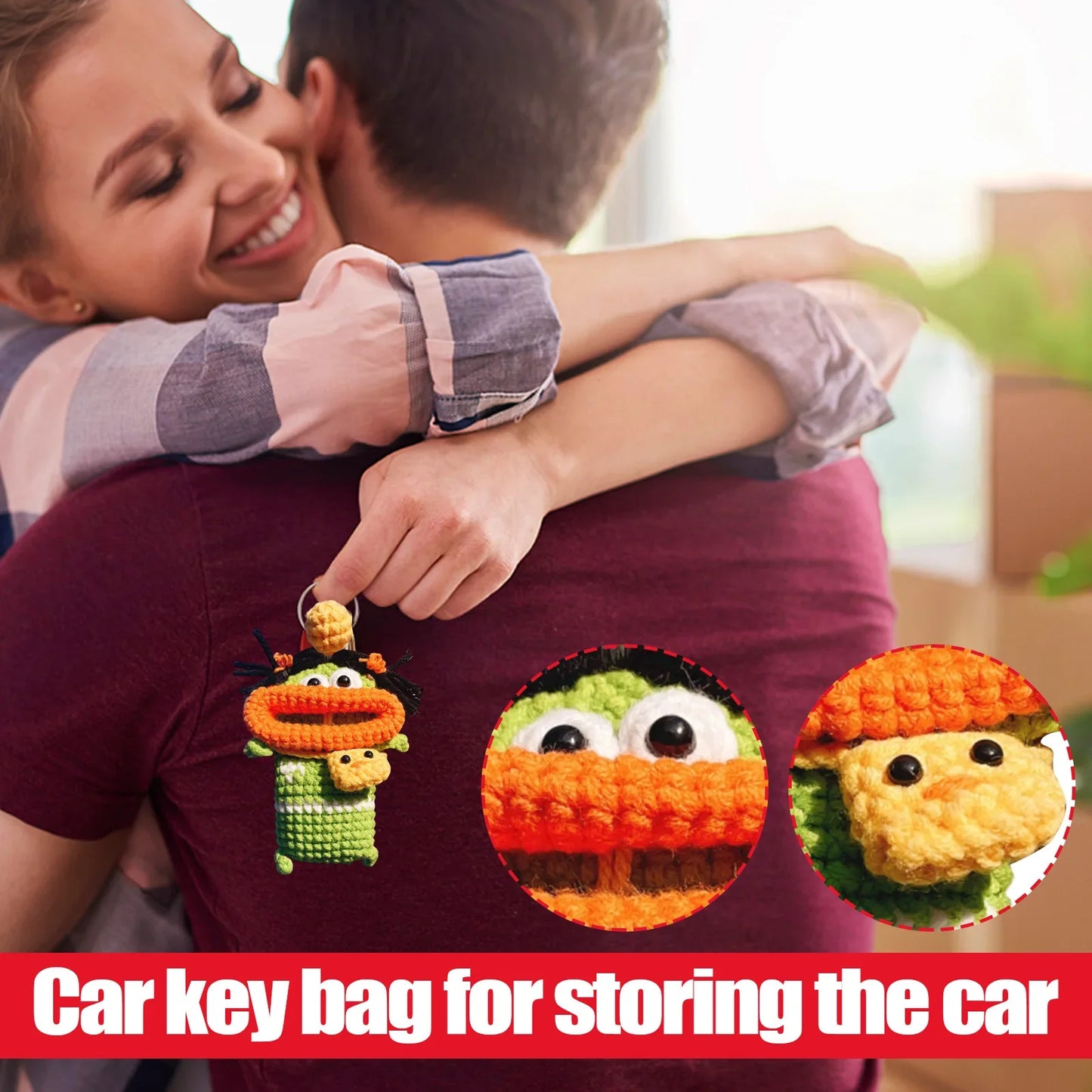 Handmade Knitted Car Key Case Cover