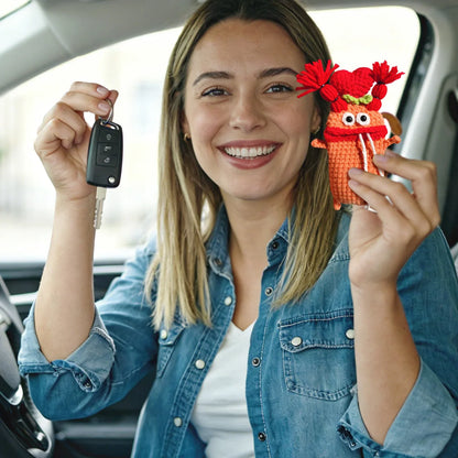 Handmade Knitted Car Key Case Cover