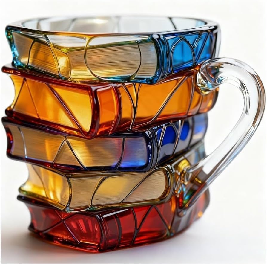 3d Painted Books Coffee Mug