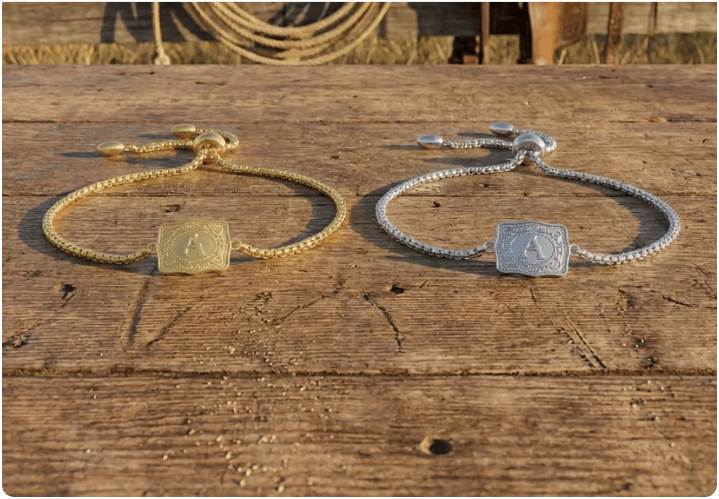 Maviglow™ – Personalized Western Initial Bracelet with Adjustable Bolo Chain 