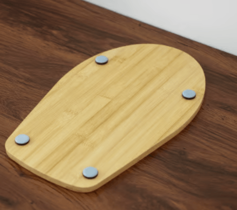Handmade Bamboo Mixer Mobile Tray, Waterproof, Anti-Slip & Corrosion-Resistant