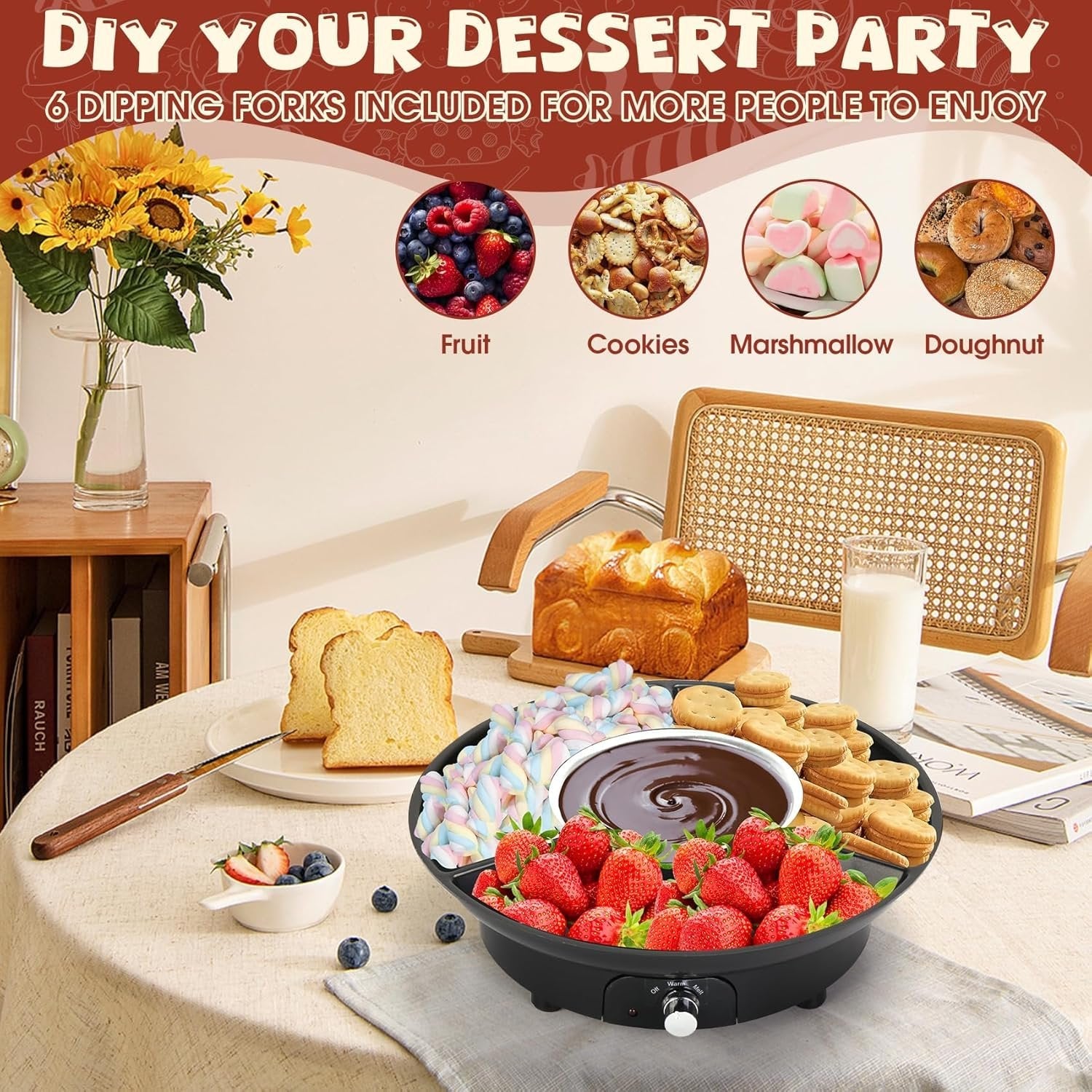 🍫🍫Electric Chocolate Fondue Fet