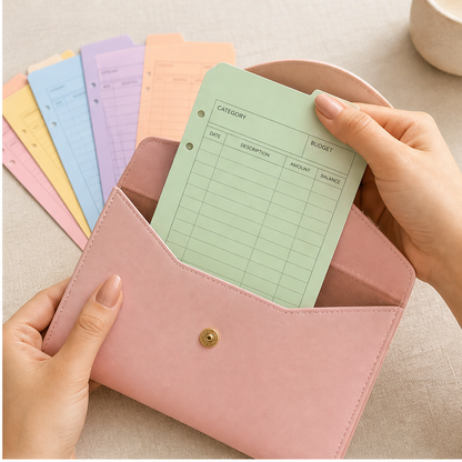 Keepwell – A6 Budget Binder with 12 Writable Cash Envelopes + 50% OFF