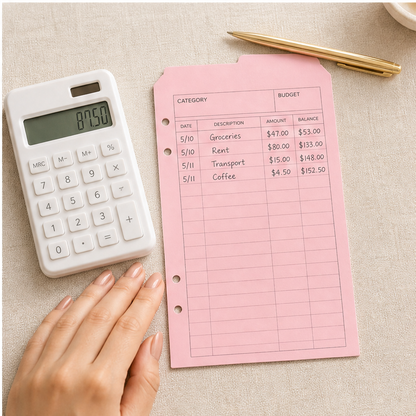Keepwell – A6 Budget Binder with 12 Writable Cash Envelopes + 50% OFF
