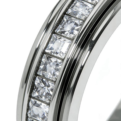 Titanium Steel Anxiety Relieving Wedding Ring Fidget for Women