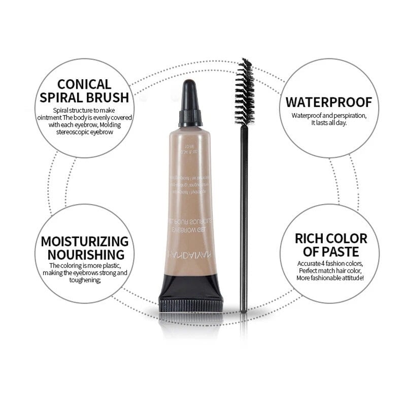 Long-lasting Waterproof Smudge-proof Liquid Eyebrow Gel/Tint(With Free Brush)