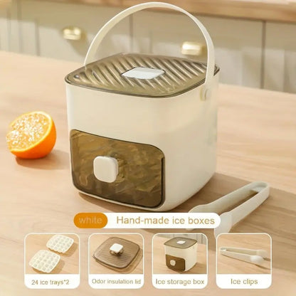 ☀️Summer Hot Sale 50%OFF🧊Portable Ice Maker with Lid and Storage Box