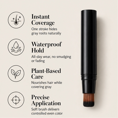 Rootveil – Instant Gray Root Touch-Up Pen with Precision Brush Tip + Buy 1 Get 1 FREE