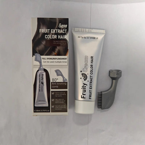 Fruit Comb Plant Hair Dye Black Hair Color Cream When Combed