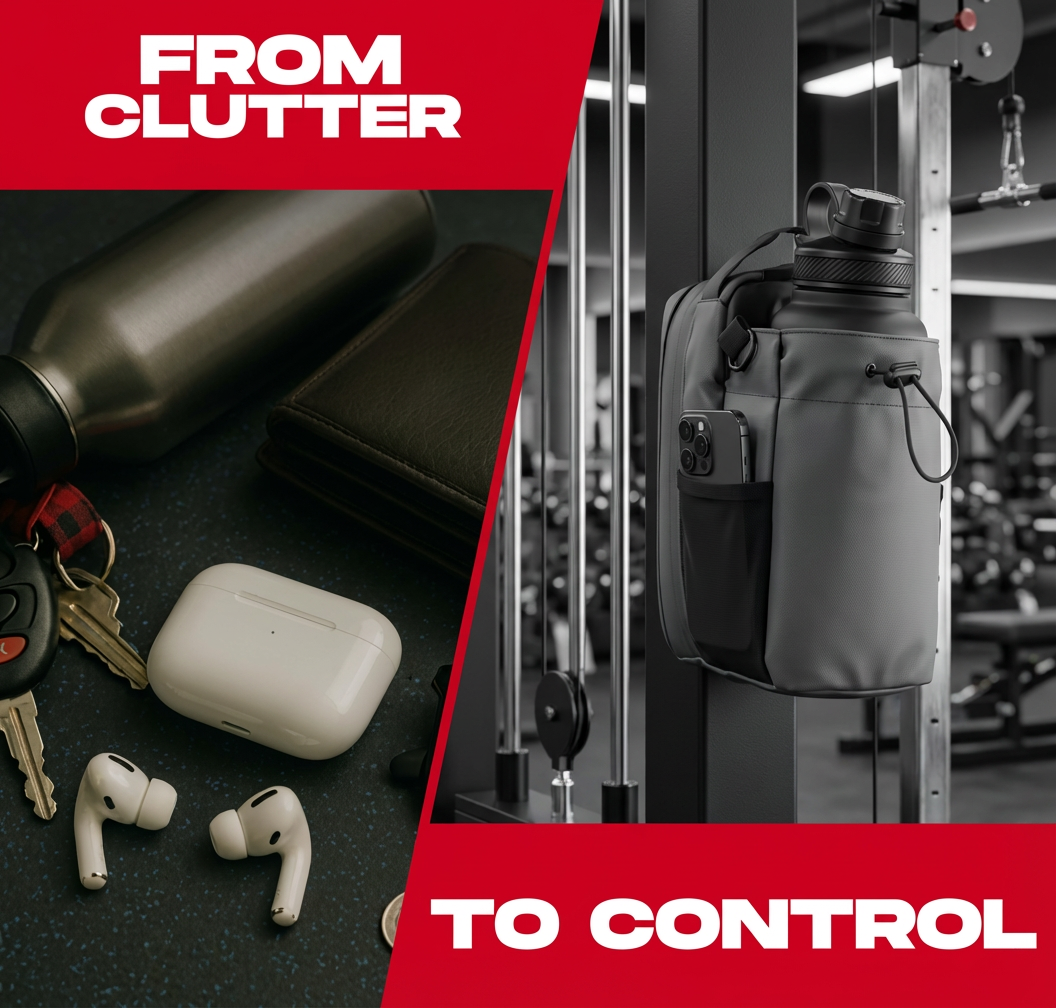 Magnetic Gym Bag for Men and Women - Sling Bottle With Magnetic Attachmment