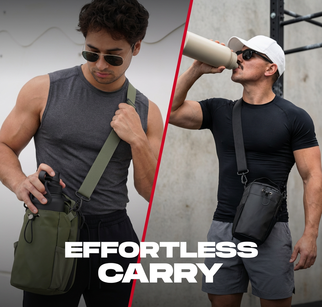 Magnetic Gym Bag for Men and Women - Sling Bottle With Magnetic Attachmment