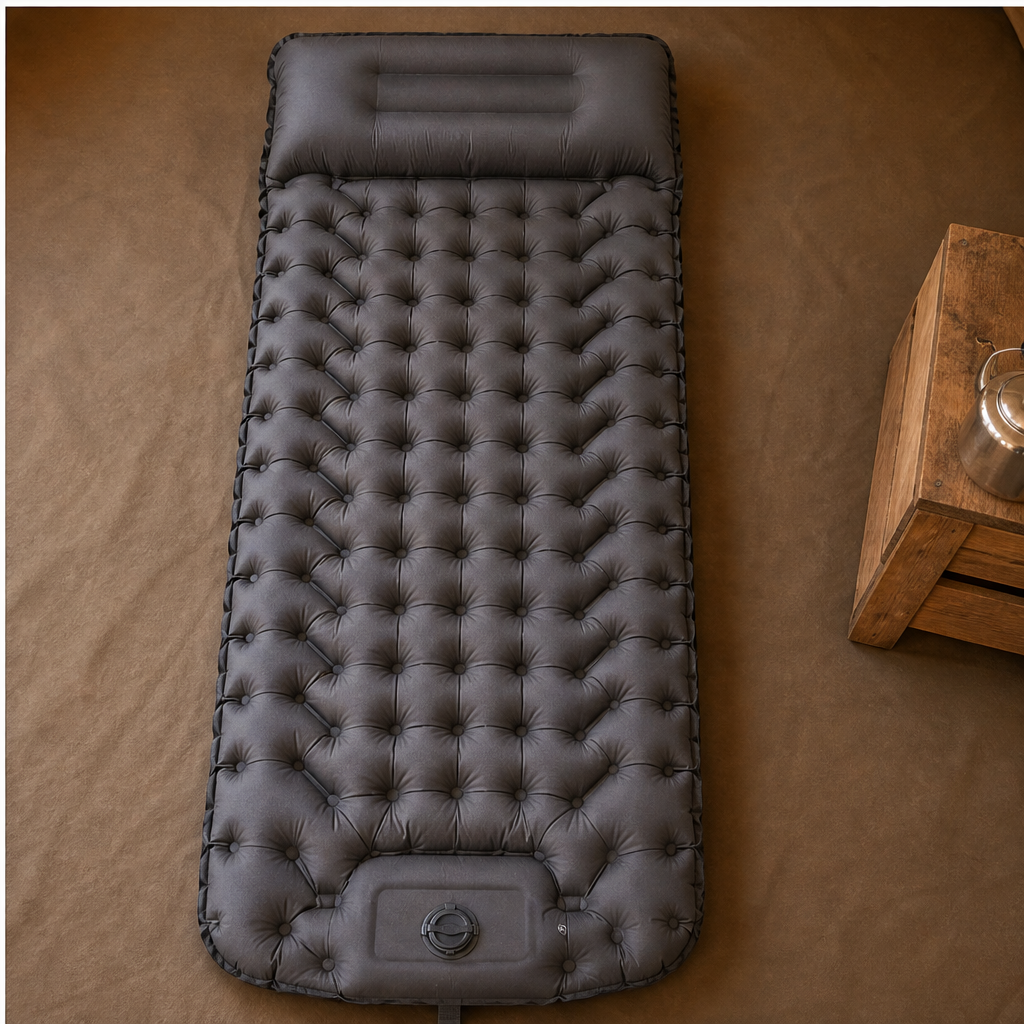 Maviglow – Self-Inflating 10cm Camping Mat with Built-In Pillow & Foot Pump + 50% OFF