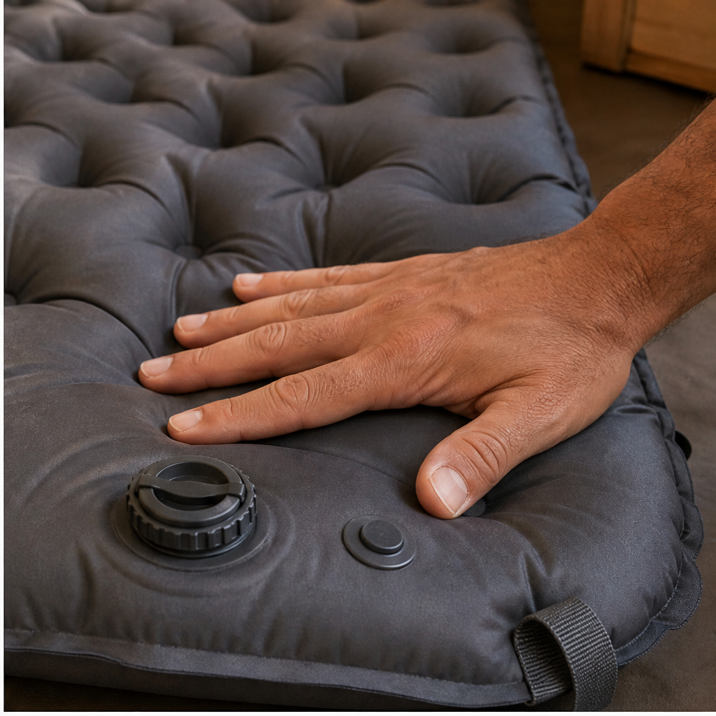 Maviglow – Self-Inflating 10cm Camping Mat with Built-In Pillow & Foot Pump + 50% OFF